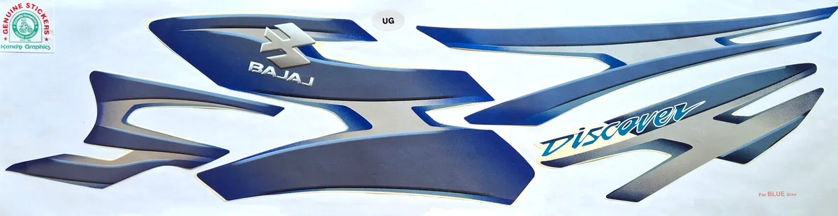 Bajaj Discover 125 UG Blue Bike — DISCOVER sticker, Sri Lanka
